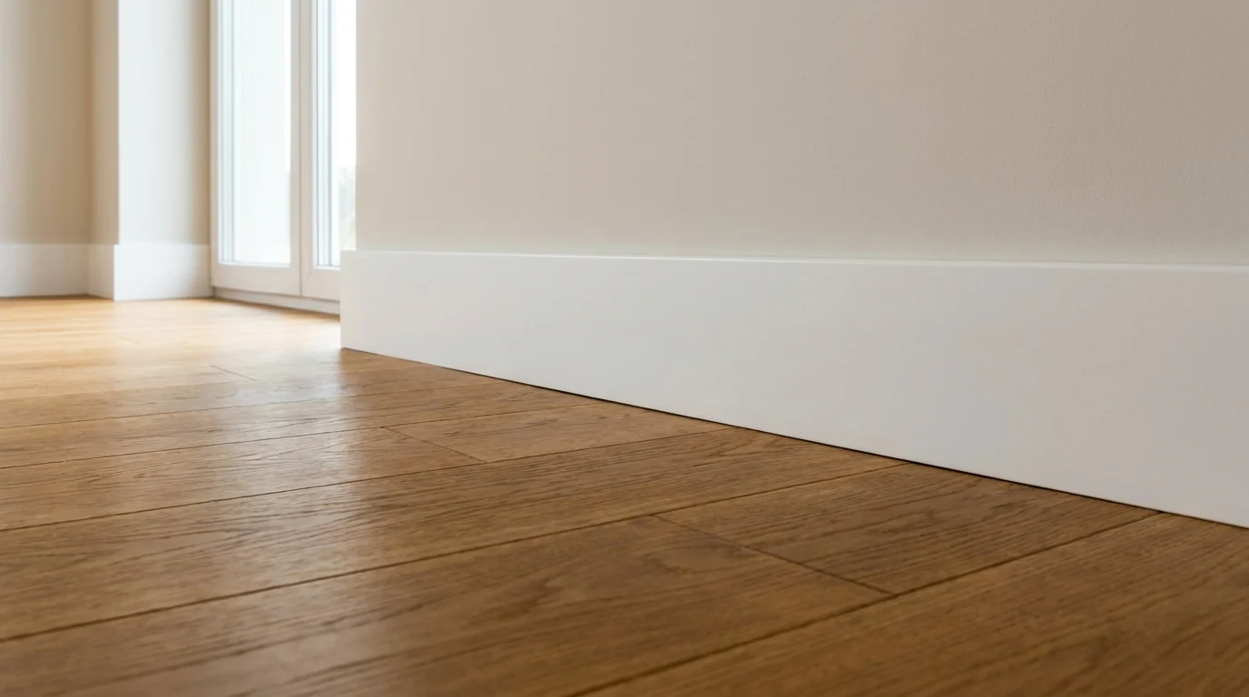 Biała listwa przypodłogowa Creativa LPC-01 o długości 244 cm